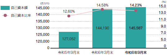 自己資本比率の状況(グラフ)